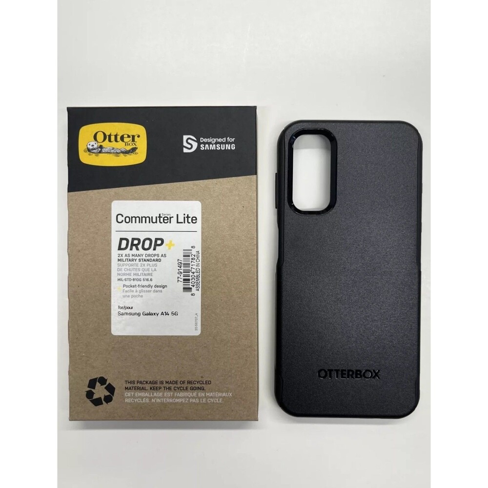 OtterBox Samsung Galaxy A14 5G Commuter Series Lite Case - Black, Slim & Tough,